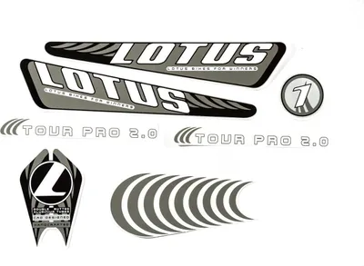 Produktbild von Fahrrad DEKOR Satz Aufkleber Rahmen frame Decal Sticker Lotus Tour Pro 2.0 grau
