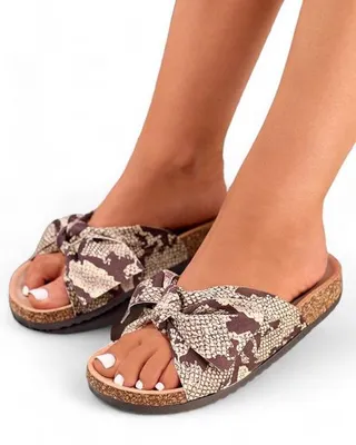 Produktbild von Braune Hausschuhe mit Montiana-Schleife - Schuhe, Größe 37