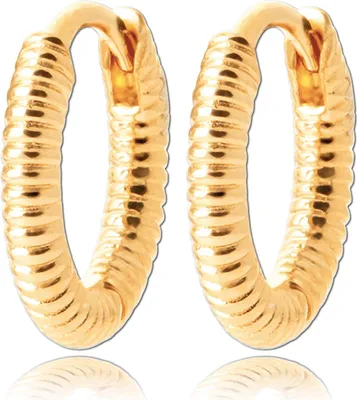 Image de Balia créoles dorées à l'or jaune 750 JBEC019V