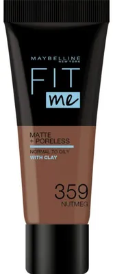 Immagine prodotto di Maybelline New York - Fondotinta Fit Me Matte & Poreless - Tonalità 359 Nutmeg - Tonalità 359 Nutmeg