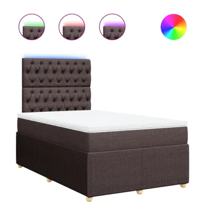 Produktbild von Boxspringbett mit Matratze Dunkelbraun 120x190 cm Stoff