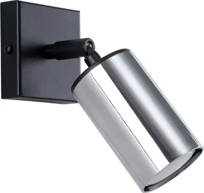 Produktbild von Wandlampe WINX schwarz/chrom 1xGU10 10W Stahl 18.5x8x8cm Sollux Lighting