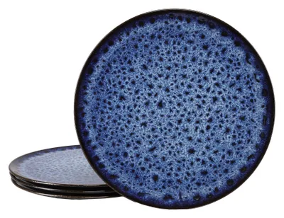 Produktbild von CreaTable, 25154, Allegra Magic Blue, Pizzateller 4-tlg, Steinzeug
