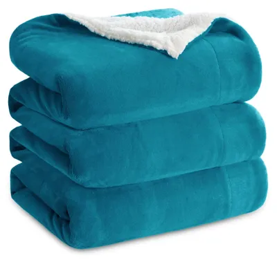 Produktbild von Kuscheldecke Elektrisch - Warme Sherpa Decke - XXL 220 x 240 cm - Dicke Plaid - Komfortabel für Erwachsene - und Flauschig - Fleece Decke