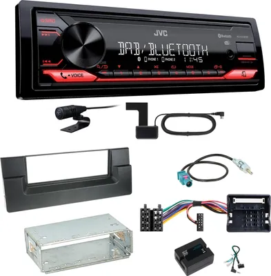 Produktbild von JVC KD-X272DBT Digitalradio Bluetooth USB Einbauset für BMW 5er E39 ab 10/2000