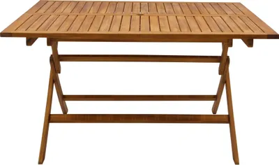 Produktbild von Miliboo - Quadratischer klappbarer Gartentisch aus Massivholz B140 cm SANTIAGO