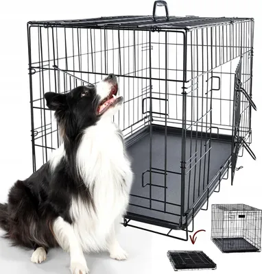 Immagine prodotto di Deco4Home Gabbia per animali domestici 91x57x64 cm | Scatola di trasporto | Nero