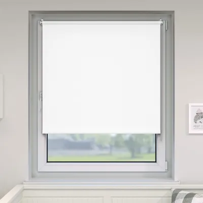 Immagine prodotto di Tenda oscurante per finestre, sistema di fissaggio a clip senza fori, 45x150 cm, bianca, modello VICTORIA M