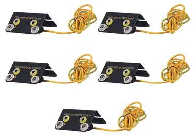 Productafbeelding van Aardingsconnector Polsband - ESD Aarding - Statische Ontlading - L-vormige Aansluiting - 5 Stuks - Geelgroen Zwart