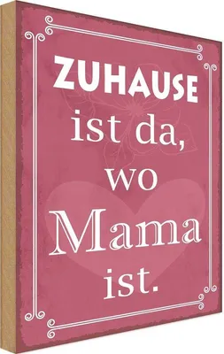 Produktbild von vianmo Holzschild 40x30 cm Zuhause ist da wo Mama Spruch Zitat