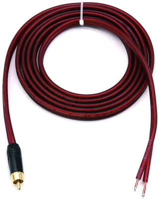 Productafbeelding van MEIRIYFA Speaker Wire RCA Adapter - Audio Kabel voor Bare Wire Reparatie - Subwoofer en Speaker Verbinding - 1.5m Kabel - Zwart