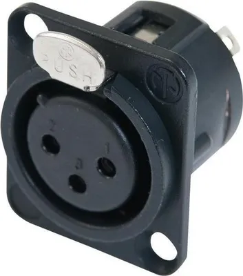 Productafbeelding van NEUTRIK XLR inbouwconnector, 3-polig, NC3FDL-1-BAG (30200582)