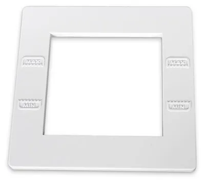 Produktbild von Skimmerblende für Miniskimmer, Innen 14,2x13,3 cm, Außen 21,3x21,8 cm, mit Schraubenabdeckung