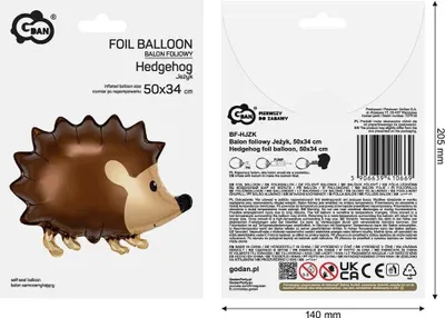 Produktbild von Folienballon „Jeżyk“ 50 x 34 cm – Godan
