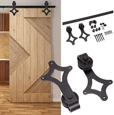 Obrázek produktu pro karpal 6 stop (183,0 cm) Sada hardwaru pro posuvné dveře, kolejnice pro posuvné dveře Systém posuvných dveří se snadno instaluje¡