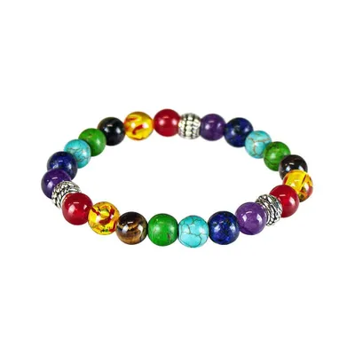 Produktbild von Chakra-Armband mit farbigen Perlen