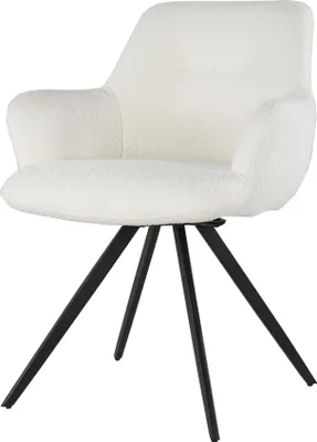 Produktbild von 2er Set Stühle Doreen 61x83x65 cm Stoff Stahl Weiß