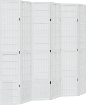 A white room divider is shown from a slightly diagonal angle.