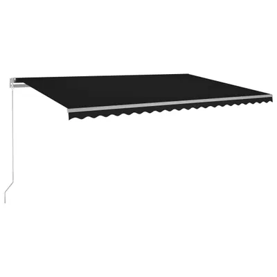 Image de vidaXL Store manuel rétractable avec LED 500x350 cm Anthracite