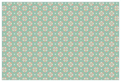 Produktbild von Wallario Küchenrückwand aus Glas, Größe: 90 x 60 cm, Motiv: Muster in rot weiß auf grün - Blütenblätter | Spritzschutz | abwischbar | pflegeleicht | in
