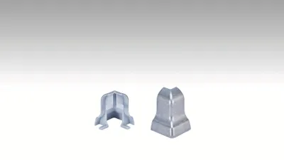 Produktbild von MEISTER Außenecken Fußleiste Profil 1MK / Edelstahl-Optik 2002