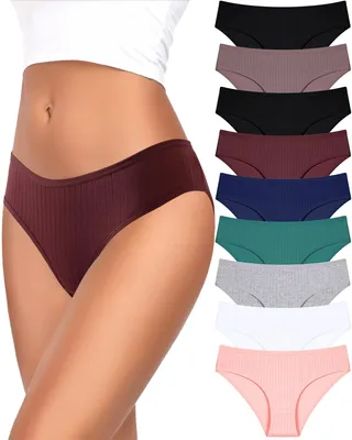 Produktbild von Baumwoll-Unterwäsche für Damen, y, niedrige Taille, gerippt, Hipster, atmungs