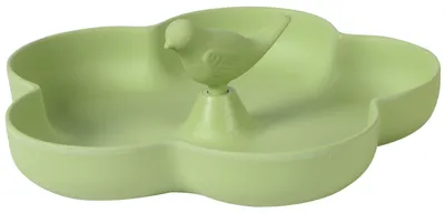 Produktbild von Decoris Vogeltranke - pistaziengrun - Bambusholz - Trinkschale - 23 cm