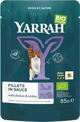 Produktbild von Yarrah  Katze Filets in Soße mit Truthahn (85 g)