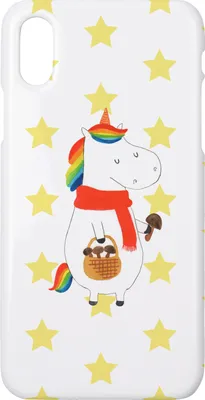 Produktbild von Mr. & Mrs. Panda Iphone 10 Handyhülle Einhorn Pilz - Weiß - Geschenk, Motivation, X, Unicorn, Spruch, Handy, Cover, Pilze, Einhörner, Hülle