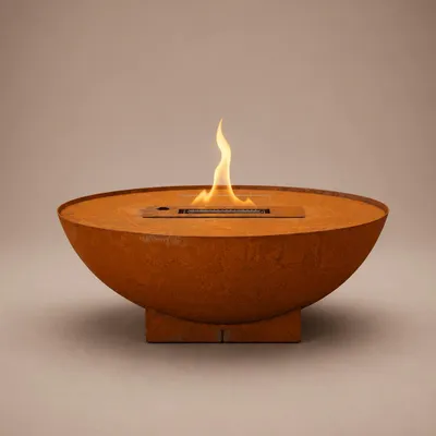 Produktbild von Tenderflame Prometheus 80 - Standkamin Bodenkamin Indoor & Outdoor, Bioethanol-Alternative mit Tenderfuel, modernes Deko-Feuer für Wohnzimmer und Terrasse