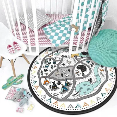 Image de Tapis rond pour enfants et pour le salon