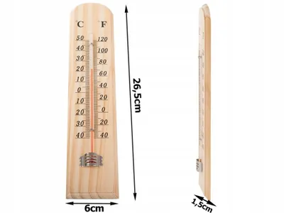 Immagine prodotto di Verk 07184 Termometro da esterno 26 cm in legno