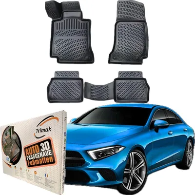 Produktbild von Trimak Autofußmatten kompatibel mit Mercedes CLS C257 ab 2018 Auto Allwetter Gummimatten