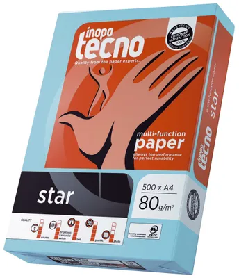 Produktbild von Inapa tecno 013908019002 star - A3, holzfrei, 80 g/qm, weiß, 500 Blatt