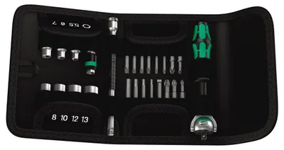 Imagen del producto de Set de llaves de vaso y puntas para atornillar 1/4" WERA KK Zyklop Speed (26 piezas)