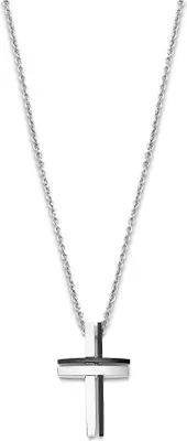 Image de Collier Croix Lotus Style Ls1984-1/1 Acier Inoxydable Homme