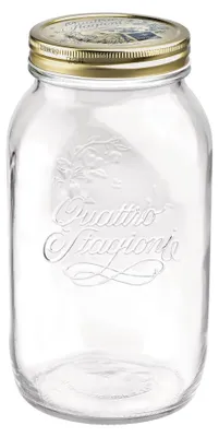 Einmachglas 1,5 l, rund, transparent, mit Schraubdeckel