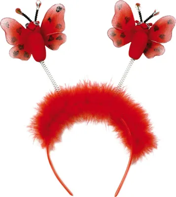 Produktbild von Haarreif Käfer Schmetterling Rot Karneval Fasching Halloween Party Cosplay Anime