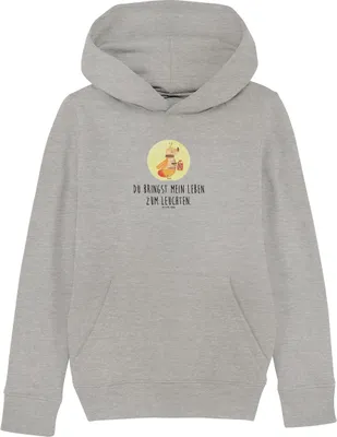 Produktbild von Mr. & Mrs. Panda Kinderpullover Glühwürmchen 5-6 Jahre (110/116) - Heather Grey - Geschenk, Lustige Sprüche, Sweatshirt, Falter, Liebesspruch, Sweater, Pullover, Liebe