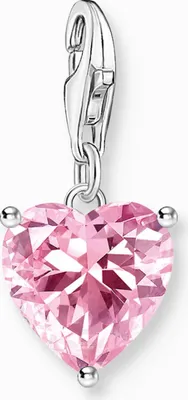 Image de Thomas Sabo Charm Pendentif modèle : 2205-051-9 coeur en pierre de zirconium rose - argent sterling 925 #1