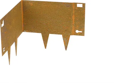 Image de Bordure en acier corten à angle droit intérieur flexible 24 cm - Wovar