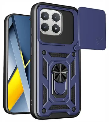 Obrázok produktu pre Techsuit – CamShield Series ochranné puzdro s posuvným krytom fotoaparátu pre Xiaomi Poco F8 Pro – modré