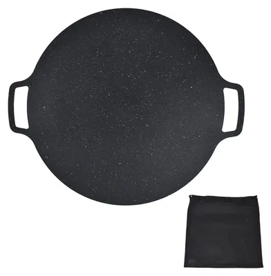Produktbild von Grillpfanne aus Gusseisen - Vorgewürzte Kochplatte - Antihaftbeschichtung - 30cm