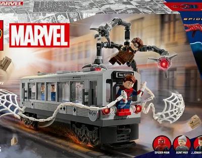 Zdjęcie produktu dla LEGO MARVEL 76321 Spider-Man kontra Doktór Octopus Scena z pociągiem w metrze