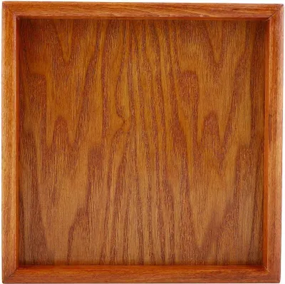 Zdjęcie produktu dla Drewniana taca - 18x18cm - ręcznie wykonana - kwadratowa taca na kawę, herbatę i przekąski