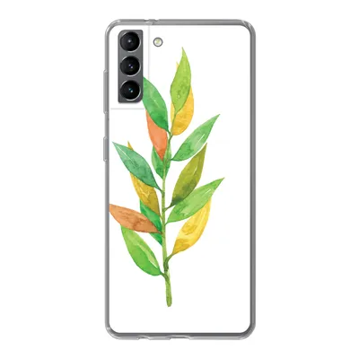 Produktbild von MuchoWow® Handyhülle Schutzhülle Hülle für Samsung Galaxy S21 Plus Aquarelle - Blätter - Pflanzen Silikon Softcase Handy Hülle - Handy-Tasche