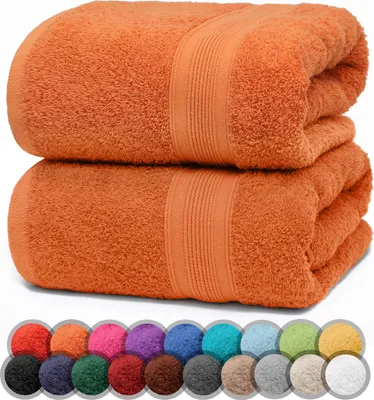 Produktbild von Frottier Duschtücher 2er Pack 70x140cm, 100% Baumwolle, Terrakotta