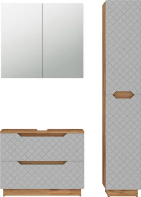 Immagine prodotto di Set di mobili da bagno Vicco Lotta Grigio 3 parti, Model 59519