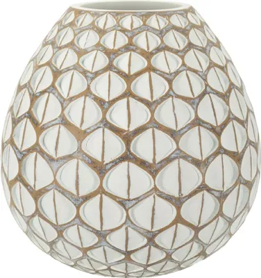 Zdjęcie produktu dla o Ferretti Wazon Tibet Ø 27x27 cm biel prana