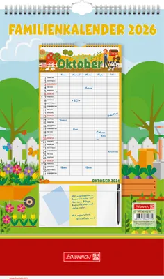 Produktbild von 2026 Brunnen Familienkalender „Graphics“ 250×415 mm